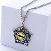 Punk Retro Men's Evil Eye Pentagram Pendant Necklaces ZH8804-1