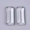 Transparent Rectangle Glass Cabochons GGLA-R025-25x10-2