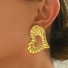 Asymmetrical Hollow Texture Heart Stainless Steel Stud Earrings OS0464-4