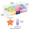260~300pcs 10 Colors Eco-Friendly Transparent Acrylic Beads TACR-YW0001-66-4