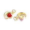Brass Enamel Pendants KK-N257-15G-2