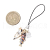 Alloy Enamel Cat & Fish Charm Mobile Straps HJEW-JM03342-3