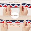 FINGERINSPIRE 10 Yards 2 Colors Flat Nylon Elastic Band with Wave Pattern EC-FG0001-04-3