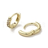 Brass Micro Pave Cubic Zirconia Hoop Earring EJEW-C082-01B-G-2