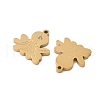 304 Stainless Steel with Rhinestone Pendants STAS-Z139-01G-2
