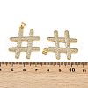Brass Micro Pave Cubic Zirconia Pendants KK-S526-21G-D-3