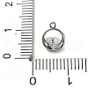 Brass Micro Pave Cubic Zirconia Charms ZIRC-F143-02P-3
