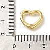 Rack Plating Heart Brass Spring Gate Rings KK-Z086-54G-06-3