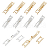 SUPERFINDINGS 20Pcs 2 Colors Eco-Friendly Brass Watch Band Clasps KK-FH0007-69-1