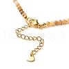 Natural Crackle Agate Beaded Necklaces for Women NJEW-JN03789-04-5