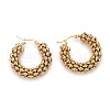 304 Stainless Steel Mesh Hoop Earrings EJEW-O096-05A-G-2