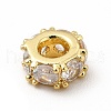 Rack Plating Brass Cubic Zirconia Beads KK-G458-08G-1