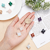 SUNNYCLUE 10Pcs 10 Colors Rose Quartz & Quartz Crystal & Amethyst & Picture Jaspe & Opalite & Turquoise & Blue Goldstone & Goldstone & Howlite & Malachite Gemstone Pendants G-SC0002-01-3