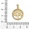 Brass Micro Pave Cubic Zirconia Pendants KK-D376-01G-3