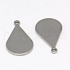 Tarnish Resistant 304 Stainless Steel Stamping Blank Tag Pendants STAS-K002-01A-1