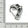 Tibetan Style 304 Stainless Steel Spring Gate Rings STAS-C099-09AS-3