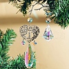 Glass Teardrop Pendant Decorations TREE-PW0003-19-3