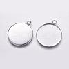 Tarnish Resistant 304 Stainless Steel Pendant Cabochon Settings STAS-K146-047-30mm-1