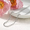 3MM 304 Stainless Steel Cable Chain Necklaces NJEW-T016-09P-3