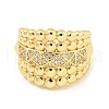 Clear Cubic Zirconia Open Cuff Ring RJEW-L121-028G-2