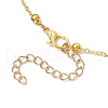 2Pcs 2 Colors Brass & Faceted Round Glass Beaded Flower Link Chain Necklaces NJEW-JN05296-6