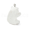 Flocky Opaque Resin Pendants RESI-G105-06B-2