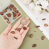 Unicraftale 15 Pair Walnut Wood Stud Earring Findings STAS-UN0055-14A-4