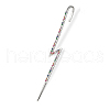 S925 Sterling Silver Rhinestone Lightning Bolt Cuff Earrings JO6413-2-1