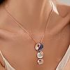 3 Irregular Heart Petal Zinc Alloy Enamel Pendant Necklaces for Women FS-WGE692F-01-2