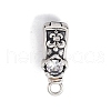 Brass Micro Pave Cubic Zirconia Donut Bails ZIRC-NH0001-02AS-1