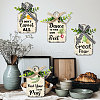 Wooden Pendant Decoration HJEW-WH0074-021-4
