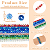  8 Strands 8 Colors Transparent Electroplate Glass Beads Strands EGLA-TA0001-27B-4