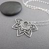 Bohemian Half Mandala Flower Alloy Pendant Necklaces for Women FS-WG48F63-01-2