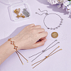 10Pcs 2 Colors 304 Stainless Steel Box Chain Slider Bracelet Makings AJEW-UN00016-4