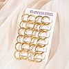 Ion Plating(IP) 304 Stainless Steel Huggie Hoop Earrings X-EJEW-O087-06A-4
