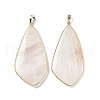 Natural Quartz Crystal Big Pendants G-P491-06G-02-3