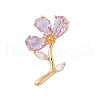 Brass Glass Pendants KK-B100-041G-2
