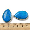 Dyed Natural Howlite Teardrop Pendants KK-C049-02G-3