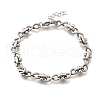 304 Stainless Steel Infinity Link Chain Bracelets for Women BJEW-K226-14B-P-4