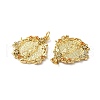 Rack Plating Brass Pave Cubic Zirconia Pendants KK-O142-01G-3