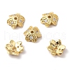 Brass Micro Pave Cubic Zirconia Bead Cap KK-E068-VF846-2-2