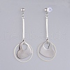 Stainless Steel Dangle Ear Studs EJEW-JE03920-4