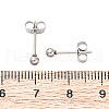 Tarnish Resistant 304 Stainless Steel Stud Earrings EJEW-L215-57A-P-2