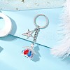 3Pcs Glass Angel Pendant Keychain KEYC-MZ00038-02-1