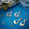 Beebeecraft 8 Pairs 2 Colors Brass Huggie Hoop Earring Finding KK-BBC0014-53-4