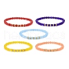 Round Natural Malaysia Jade(Dyed) Bead Stretch Bracelets BJEW-JB09127-1