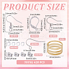 SUNNYCLUE 110Pcs 4 Style 304 Stainless Steel Earring Hooks & Leverback Earring Findings DIY-SC0024-14-2