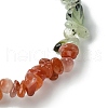 Natural Quartz Crystal & Rose Quartz & Red Aventurine & Prehnite & South Red Agate & Topaz Jade Chip Beaded Stretch Bracelets for Women BJEW-JB10816-3