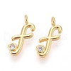 Brass Micro Pave Cubic Zirconia Charms KK-N263-97G-F-1
