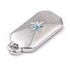 Brass Micro Pave Cubic Zirconia Charms ZIRC-I054-12P-06-2